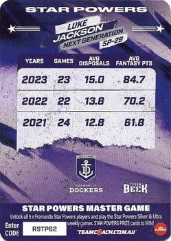 2024 AFL TeamCoach - Star Powers Silver #SP-29 Luke Jackson Back